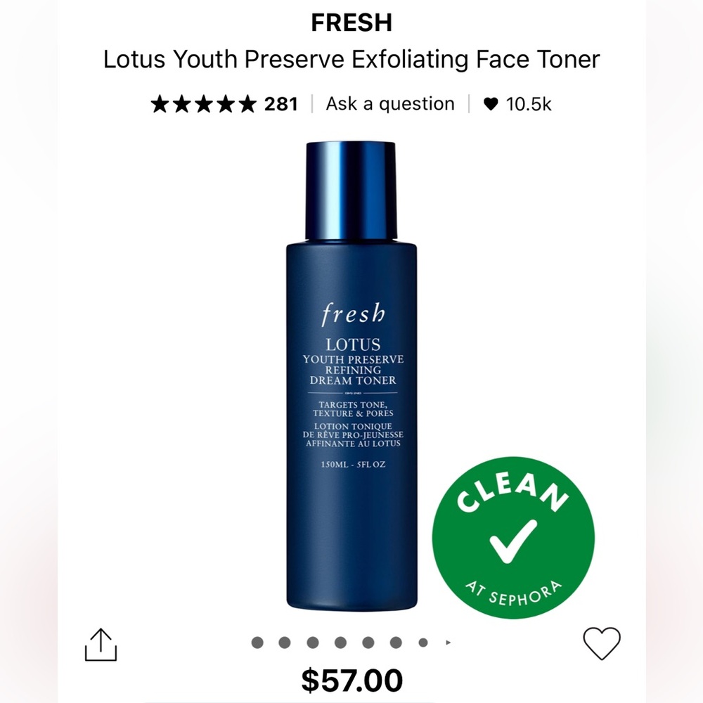 fresh Lotus Youth Preserve Refining Dream Toner - Deep Blue